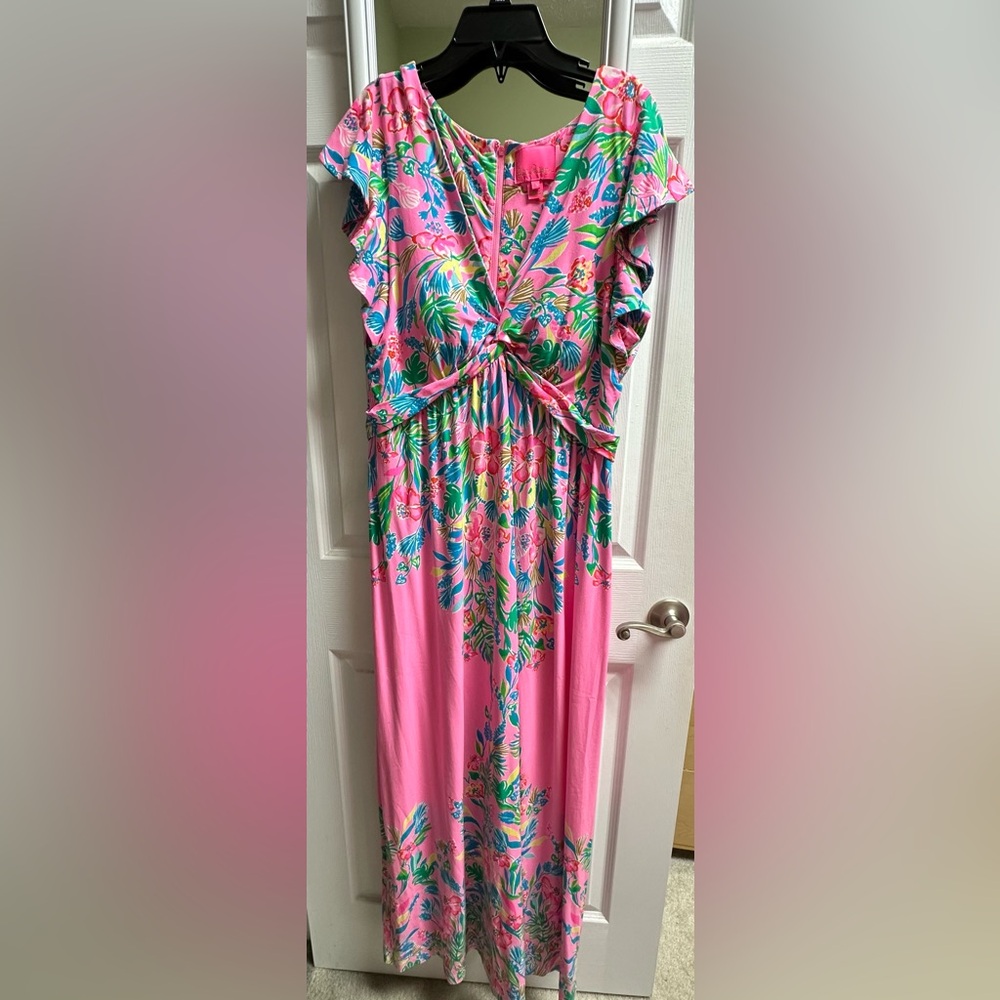 Verona Flutter Sleeve Maxi Dress